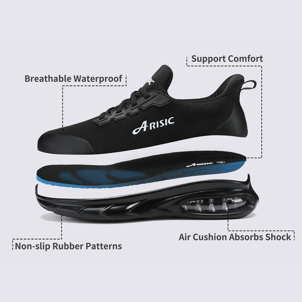 ARISIC Shock Absorbing comfortable non slip shoes ARISIC STORE