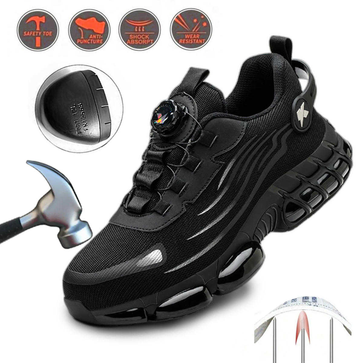 Indestructible Work Shoes for Men – Steel Toe Safety Sneakers