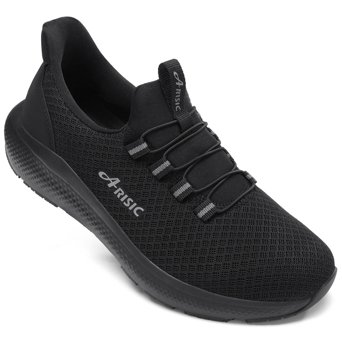 Slip-On Non-Slip Men's Work Shoes with Breathable Knit Upper